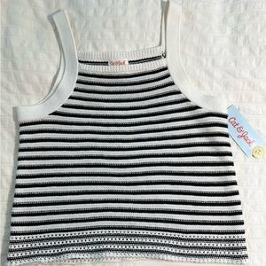 NWT Cat & Jack Black and White  Knit Tank